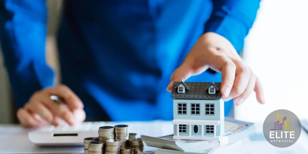 Alt text:
Investor protecting miniature house model with coins showing rental property maintenance investment strategy for long-term returns
